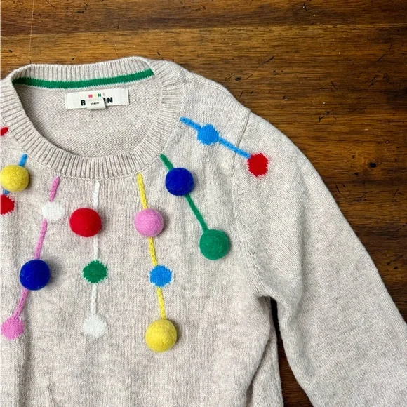 Mini Boden Pom Pom Sweater and Corduroy Skirt Set Size 8-9 VGUC - Picture 3 of 11